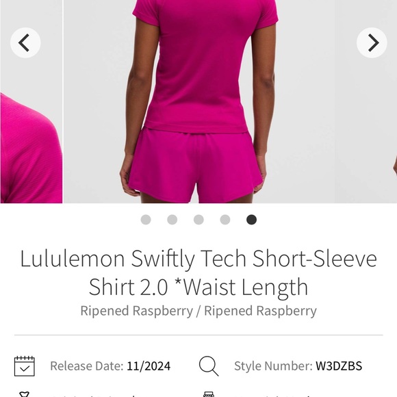Lululemon Ripened Raspberry Short-Sleeve Shirt - Picture 2 of 2